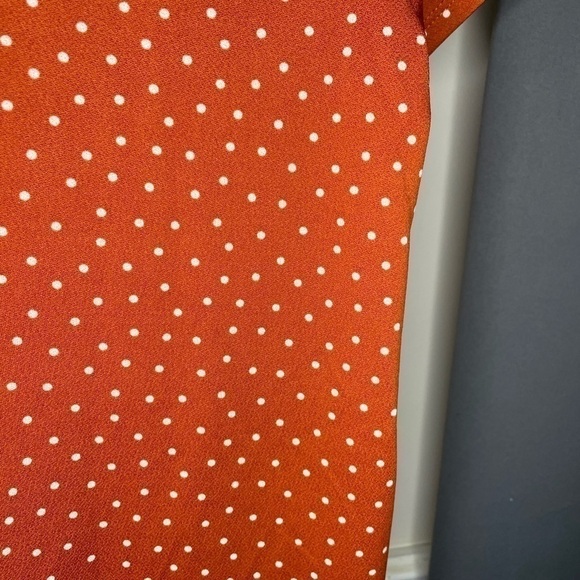 Faith and Joy Los Angeles Polka Dot Jeweled Collar Blouse - Picture 6 of 7